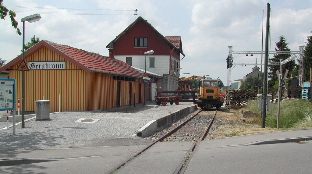 Bahnhof Gerabronn kurz vor Beginn der Theatersaison 2015
