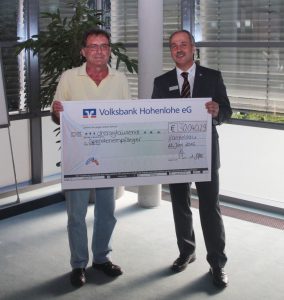 Spendenübergabe Volksbank Hohenlohe 2016