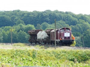 Der Erste Zug nach Gerabronn am 8.9.2013 kurz hinter Blaufelden